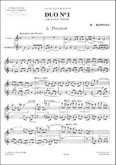 Duo Nr. 1 von Bohuslav Martinu 