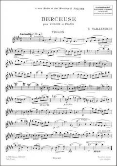 Berceuse von Germaine Tailleferre für Violine und Klavier im Alle Noten Shop kaufen