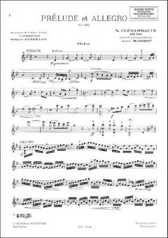 Prelude et Allegro G-Dur von Louis Nicolas Clerambault für Violine und Klavier im Alle Noten Shop kaufen