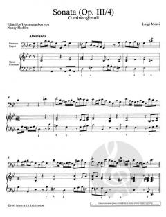 Sonata g-Moll op. 3/4 von Luigi Merci 