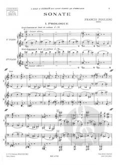 Sonate von Francis Poulenc für 2 Klaviere im Alle Noten Shop kaufen