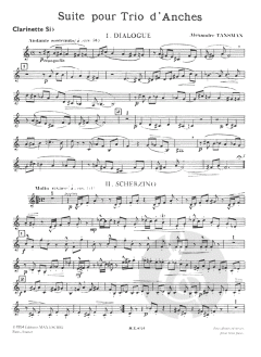 Suite pour trio d'Anches (Alexandre Tansman) 