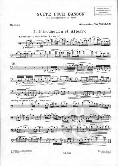 Suite pour Basson (Alexandre Tansman) 