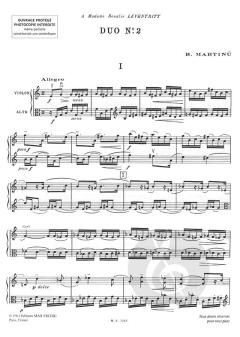 Duo Nr. 2 von Bohuslav Martinu 