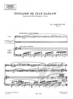 Epitaphe de Jean Harlow op. 164 (Charles Koechlin) 