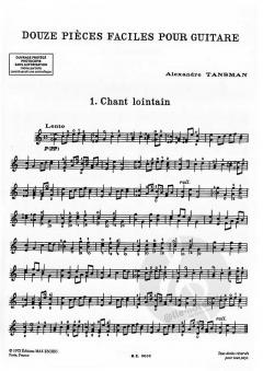 12 Pieces Faciles 1 von Alexandre Tansman 