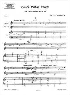 4 Petites Pièces op. 32 (Charles Koechlin) 