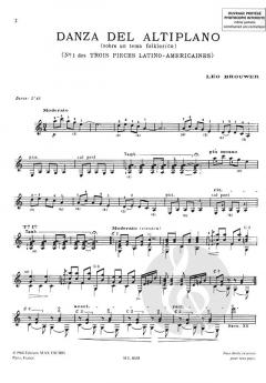 Danza del Altiplano von Leo Brouwer 