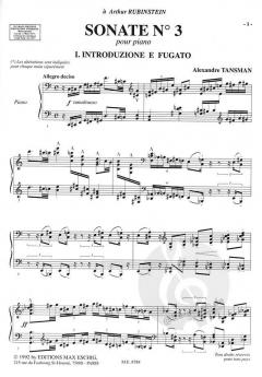Sonate Nr. 3 von Alexandre Tansman 