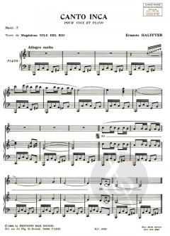 Canto Inca von Ernesto Halffter 