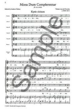 Masses And Motets - Missa Dum Complerentur von Tomás Luis de Victoria 