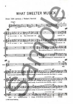 What Sweeter Musick (Chorus Part) (Betty Roe) 