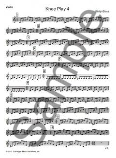 Knee Play 4 (Einstein On The Beach) Violin Part 