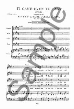 It Came Even To Pass von Frederick A. Gore Ouseley 