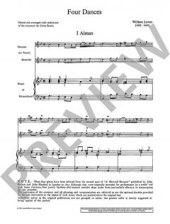 Four Dances von William Lawes 