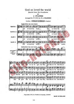 God So Loved The World von John Stainer 