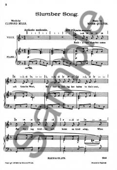 Quilter Slumber Song Unison von Roger Quilter 