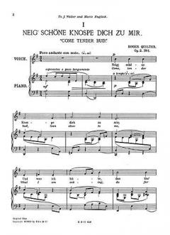 Four Songs Of Mirza Schaffy von Roger Quilter 