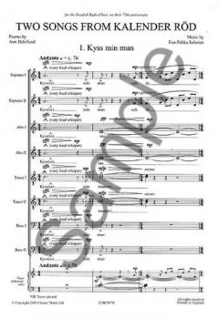 Two Songs From Kalender Röd (Esa-Pekka Salonen) 