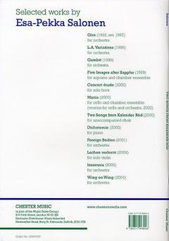 Two Songs From Kalender Röd (Esa-Pekka Salonen) 
