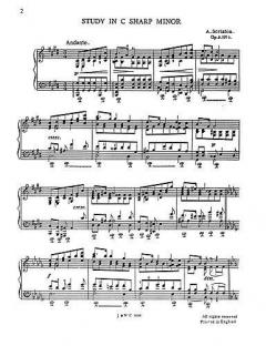 Etude in C Sharp Minor Op. 2/1 von Alexander Skrjabin 