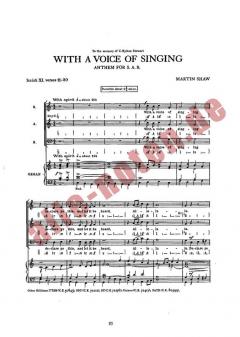 Shaw, M. With A Voice Of Singing SAB/Organ 