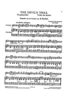 Tartini, G The Devil's Trill Sonate (Hubay) Violin/Piano im Alle Noten Shop kaufen