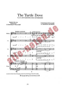 Vaughan Williams, R The Turtle Dove SAB/Piano (Ralph Vaughan Williams) 