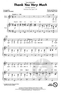 Thank You Very Much (Leslie Bricusse) 