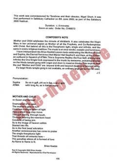 Mother and Child von John Tavener 