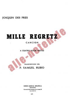 Mile Regretz (Josquin Desprez) 