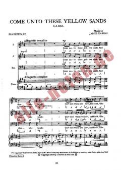 Easson Come Unto These Yellow SAB 