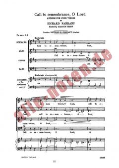 Call To Remembrance O Lord von Richard Farrant 