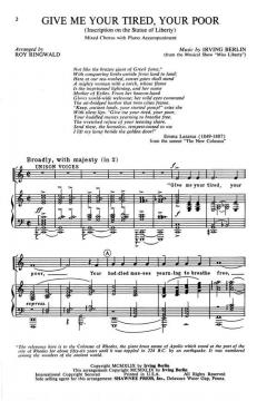 Give Me Your Tired, Your Poor (Irving Berlin) 