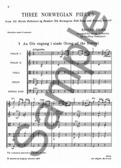 Three Norwegian Pieces von Edvard Grieg 