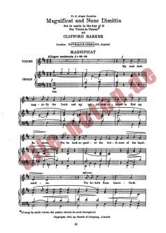Magnificat And Nunc Dimittis In D von Clifford Harker 