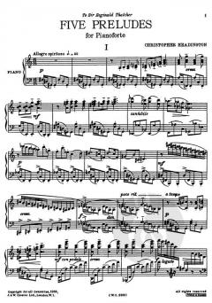 Five Preludes for Piano von Christopher Headington 