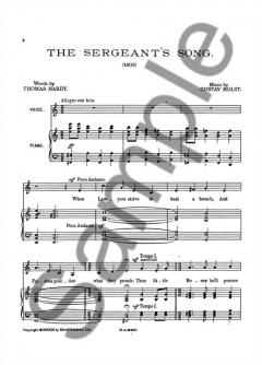 Holst, G Sergeants Song A Minor Voice/Piano 