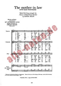 Holst, G Two Welsh Folk Songs SAB/Piano 