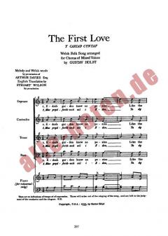 Holst, G Two Welsh Folk Songs SAB/Piano 