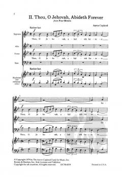 4 Motets No. 2 'Thou, O Jehova' (Aaron Copland) 