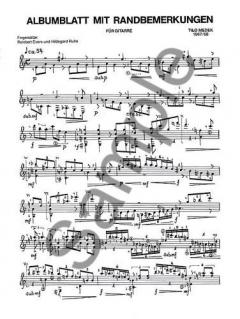 Albumblatt mit Randbemerkungen von Tilo Medek 
