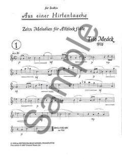 Aus einer Hirtentasche für Altblockflöte (Tilo Medek) 