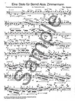 Eine Stele für Bernd Alois Zimmermann von Tilo Medek 