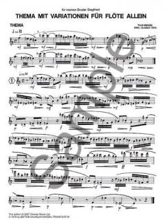 Theme and Variations for Flute Solo von Tilo Medek 