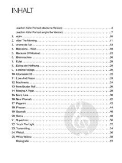 Joachim Kühn Songbook 