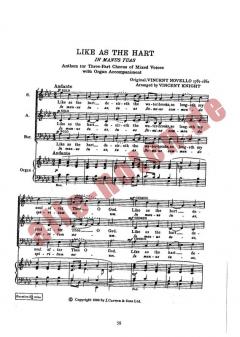 Novello, V Like As The Hart SAB 