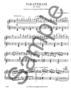 Paraphrase for Piano von Andre Previn 