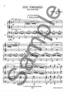 Five Forgeries for Piano Duet von Peter Dickinson 