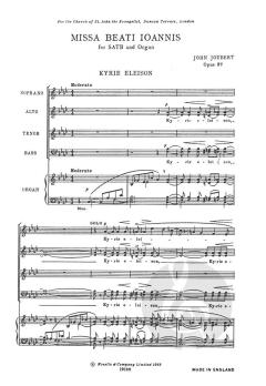 Missa Beati Ioannis Op. 37 von John Joubert 